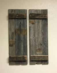 Barn Wood Rustic Decorative Shutter Set Of 2 Barn Wood Decor Rustic Shutters Diy Shutters