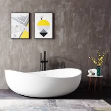 Baignoire Ilot En Pierre Solide Solide Surface Wave Blanc 180x110cm Selectionnable En Mat Ou Haute Brillance Le M En 2020 Baignoire Salle De Bain Idees Baignoire