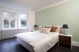 Master Bedroom Dark Hardwood Floor Light Green Wall Increation Light Green Bedrooms Light Green Walls Indoor