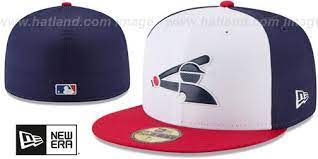 Chicago White Sox 2018 Prolight Bp Alternate White Navy Red Fitted Hat Chicago White Sox Fitted Hats White Sock