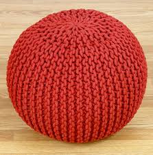 Sign up to receive our latest news (we won't share your details and won't bombard you) Cb2 Knitted Blood Orange Pouf Look 4 Less