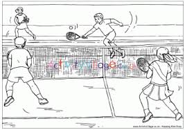 Sure, you and your kids will like that. Tennis Match Colouring Page