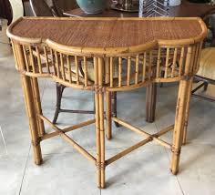 High Style Tropical Baker Milling Road Rattan Console Table In The Style Of Mcguire This Is A Beautiful Table With T Sell Used Furniture Furniture Home Decor
