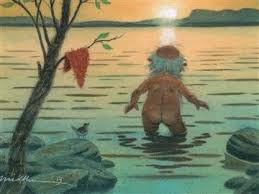 Kjell E Midthun S Sommermotiv Elfi Gnomi Babbo Natale