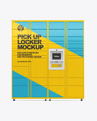 All free mockups consist smart object for easy edit. Pick Up Locker Mockup In Indoor Advertising Mockups On Yellow Images Object Mockups