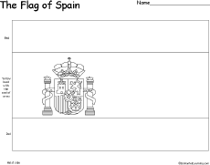 Currently, the flag has three horizontal stripes where the top one and the bottom one are red and the wider middle stripe is yellow. Flag Of Spain Enchantedlearning Com