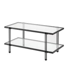 It can support up to twenty lbs. Folio Metal And Glass Coffee Table Black Lifestorey Target