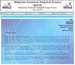 The malaysian journal of analytical sciences requires that manuscripts be camera ready and of a specified page size, format, font and point size. Http Repository Machung Ac Id 101 1 10 1 Leny Artikel Flourescence Quenching Pdf