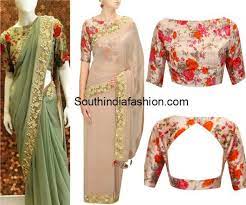 See more ideas about unique blouse designs, blouse designs, fancy blouse designs. Beautiful Floral Print Blouse Designs South India Fashion Floral Blouse Designs Print Blouse Design Saree Blouse Designs