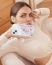 Amazon.com: L-FADNUT for iPhone 15 Pro Max Case [Compatible with Magsafe],  Cute Flower Girls Women Clear Case Silicone Shockproof Protective Cover  with Pretty Floral Pattern for iPhone 15 Pro Max,Purple : Cell