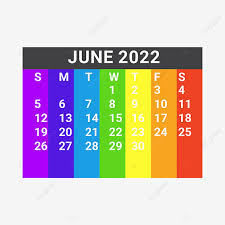 New Monthly Calendar For June 2022 June 2022 Monthly Calendar Calendar Png And Vector With Transparent Background For Free Download