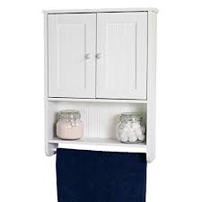 Click to add item zenna home® 20w x 7d x 24h espresso bathroom wall cabinet to the compare list. White Wall Mount Cabinet Bathroom Storage With Towel Bar Amazon In Home Kitchen