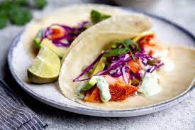 Mix yogurt, mayonnaise, sour cream, red pepper, lime juice, cilantro, salt and pepper in a small bowl. Creamy Cilantro Yogurt Sauce For Fish Tacos More From Scratch Fast