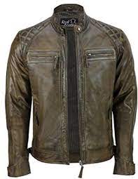 Infinity Men S Retro Quilted Real Nappa Leather Jacket Leather Jacket Leather Jacket Men Jackets