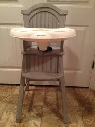 Shabby Chic Eddie Bauer High Chair Paris Grey Annie Sloan Chalk Paint Distressed Then Coated With Dar Painted High Chairs Vintage High Chairs Wood High Chairs