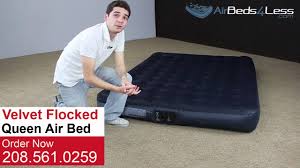 Whether you want a bed for your perfect for those who do not like the look of a regular air mattress, this queen size bed from air mattress comes with a fitted sheet and skirt. Velvet Flocked Queen Size Intex Air Bed Youtube