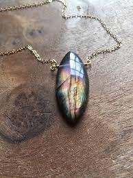 Labradorite Necklace Labradorite Stone Necklace Etsy Stone Necklace Etsy Labradorite Jewelry Clear Crystal Necklace