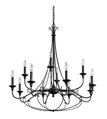 Kichler Basel 12 Light Chandelier 2 Tier In Distressed Black 43455dbk