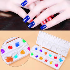 us 3 09 38 off 24 grid nail art palette double tray box drawing painting watercolor pigment glue mixing case supplies manicure jewelry case in