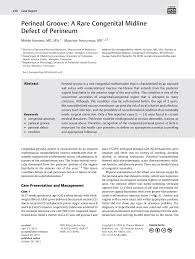Pdf Perineal Groove A Rare Congenital Midline Defect Of Perineum