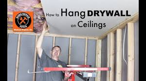 Especially with the ceiling, your main concern is to make sure that the drywall doesn't sag. How To Hang Drywall Ceilings By Home Repair Tutor Youtube