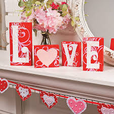 Joyin valentines day decoration kit with 1 heart shaped garland, 2 tissue fans, 2 tissue poms, 6 heart string decorations, 8 double swirls and 4 foil cutouts swirls and 4 cardstock cutouts swirls 287 $29 95 Amazon Com Love Blocks Wooden V Day Gift Table Top Decoration Home Accent Red Pink White Scrolls Heart Shape Design Romantic Sign L O V E Words Valentine S Day Decor Original Version Toys