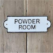 Cast Iron Powder Room Sign Wall Decor Powder Room Signs Powder Room Powder Room Decor
