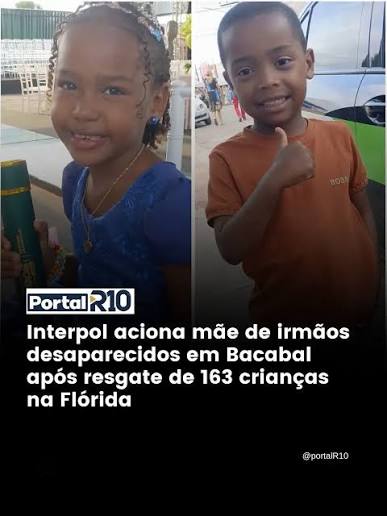 A possibilidade de que Ágatha Isabelly, de 6 anos, e Allan Michael, de 4 anos, crianças desaparecidas desde janeiro em Bacabal, no Maranhão, estejam entre os menores localizados durante uma grande operação