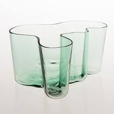 Alvar Aalto Glass Vase 9750 By Karhula Glassworks 1937 1949 Finland Green Glass Blown Into A Wooden Mold Height 10 Glass Art Alvar Aalto Glass Vase