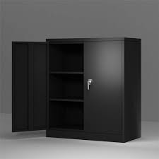 Storage cabinets with doors and locks. Amazon Com Cabinet For Storage Black Steel Storage Cabinet With Doors And Shelves For Home Office Lock Lockable Wall Mount 41 H Home Kitchen