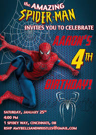 Spiderman Birthday Invitation Custom Personalized Digital Etsy Spiderman Birthday Invitations Spiderman Birthday Spiderman Invitation