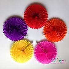 10 200ps lot free shipping honeycomb flower lantern fan