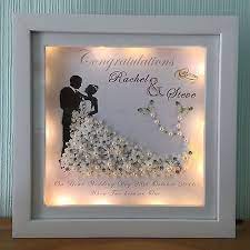 Bride And Groom Wedding Anniversary Personalised Led Deep Box Frame Ebay Wedding Frames Diy Wedding Gifts Deep Box Frames