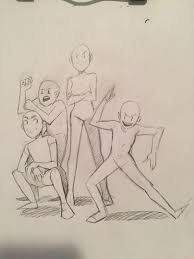 Dynamic Pose Yo Drawings Of Friends Drawing Base Copic Marker Drawings