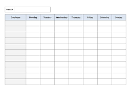 Free Printable Work Schedules | Weekly Employee Work Schedule ...