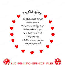 The giving plate svg, this plate has no owner, it carries love from home to home. Pin On Products