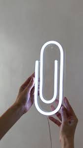 Paper Clip Led Neon Sign Back To School Office Decor Led Neon Signs Neon Signs Neon Sign Bedroom