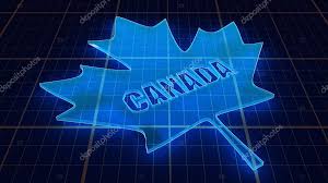 Canada Flag Maple Leaf Neon Shine Glass Material Stock