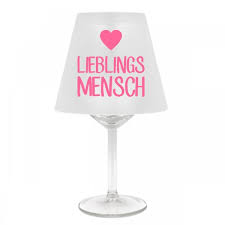 Lampenschirm Für Weinglas Lieblings Mensch Mit Herz Rosa Schirm