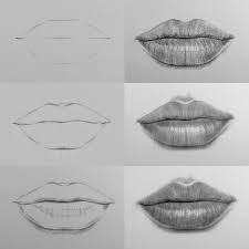 Drawing Lips Step By Step By Nadia Coolrista Lips Drawing Art Drawings Sketches Pencil Art Drawings Sketches Creative