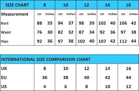 Size Chart Allta Tall Womens Workwear