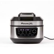 Powerxl Grill Air Fryer Combo Silver Air Fryer Grilling Grill Plate