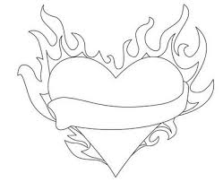 Valentine S Day Heart Coloring Pages Coloring Pages Fire Heart