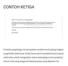 Bahasa malaysia disebut juga dengan bahasa melayu. Job Malaysia 3 Contoh Email Yang Sesuai Untuk Bertanya Facebook