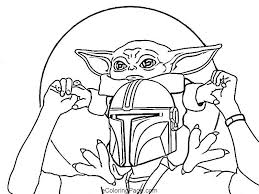 Feliz dia mama con nino y nina dibujo para. Star Wars Baby Yoda And Mandalorian Coloring Pages