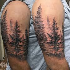 Pine Tree Forest Tattoo Half Sleeve Tattoosbycapone Half Sleeve Tattoos Designs Half Sleeve Tattoos Drawings Cool Half Sleeve Tattoos
