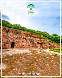 Rajgir, Bihar, the Son Bhandar Caves ...