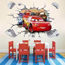 Disney Cars Lightning Mcqueen Wall Stickers The Treasure Thrift Disney Cars Bedroom Kids Room Wall Stickers Wall Decals Living Room
