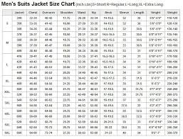 Mens Suits Jacket Size Chart Mens Shirt Pattern Mens