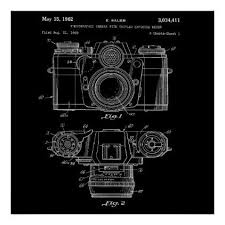 Vintage Camera Patent Black White Blueprint Poster Zazzle Com In 2020 Vintage Poster Design Patent Art Patent Prints